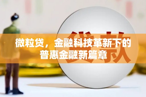 凤泉微粒贷，金融科技革新下的普惠金融新篇章