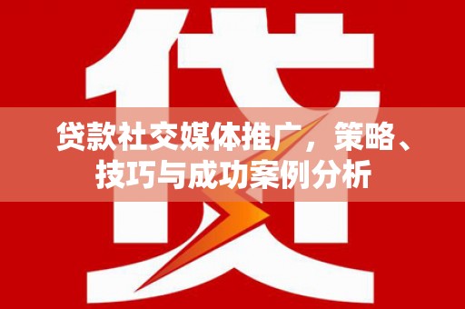 凤泉贷款社交媒体推广，策略、技巧与成功案例分析
