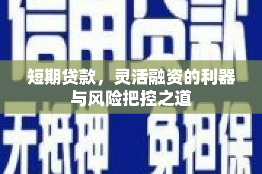 凤泉短期贷款，灵活融资的利器与风险把控之道
