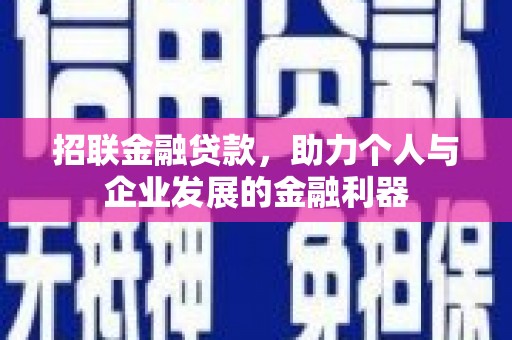 凤泉招联金融贷款，助力个人与企业发展的金融利器