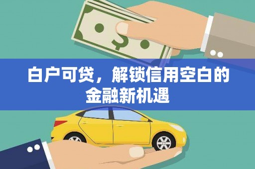 凤泉白户可贷，解锁信用空白的金融新机遇