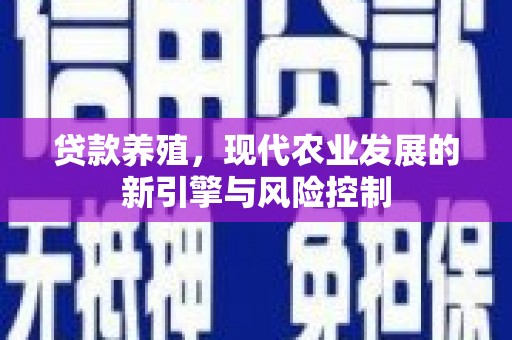 凤泉贷款养殖，现代农业发展的新引擎与风险控制