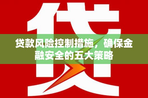 凤泉贷款风险控制措施，确保金融安全的五大策略