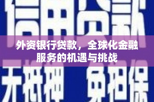 凤泉外资银行贷款，全球化金融服务的机遇与挑战