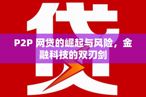 凤泉P2P 网贷的崛起与风险，金融科技的双刃剑