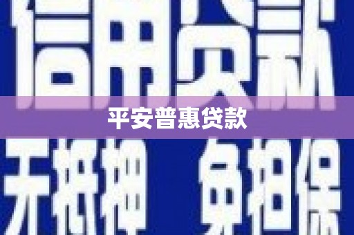 凤泉平安普惠贷款