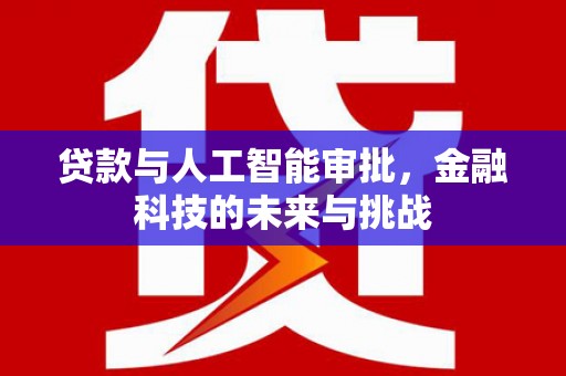 凤泉贷款与人工智能审批，金融科技的未来与挑战