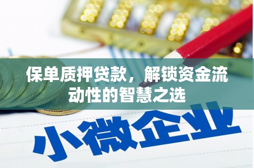 凤泉保单质押贷款，解锁资金流动性的智慧之选