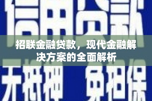 凤泉招联金融贷款，现代金融解决方案的全面解析