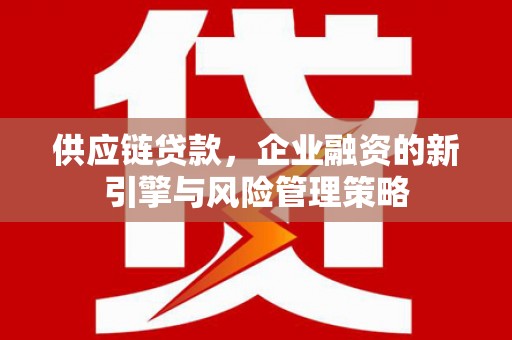 凤泉供应链贷款，企业融资的新引擎与风险管理策略