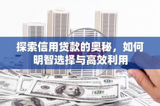 凤泉探索信用贷款的奥秘，如何明智选择与高效利用