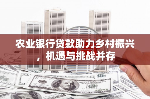 凤泉农业银行贷款助力乡村振兴，机遇与挑战并存