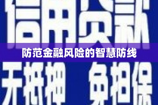 凤泉防范金融风险的智慧防线