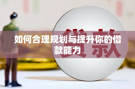 凤泉如何合理规划与提升你的借款能力