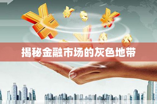 凤泉揭秘金融市场的灰色地带