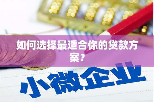 凤泉如何选择最适合你的贷款方案？
