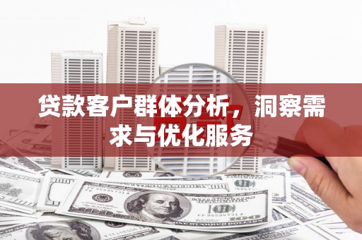 凤泉贷款客户群体分析，洞察需求与优化服务
